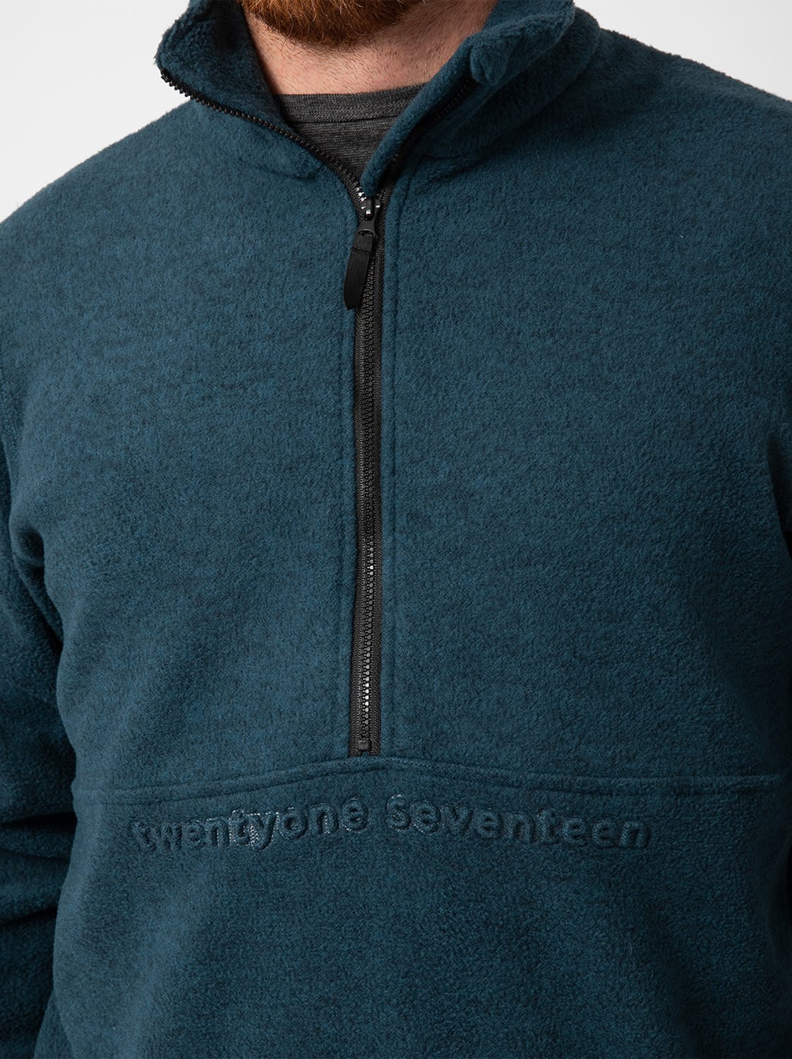 2117 7812917 men trollebo micro fleece half zip sweater navy blue c
