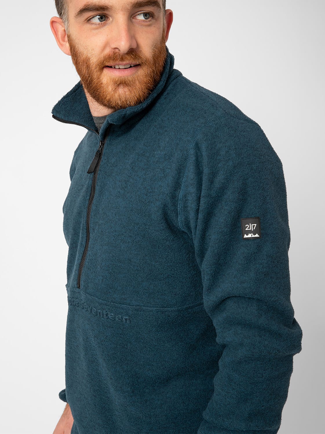 2117 7812917 men trollebo micro fleece half zip sweater navy blue d 1