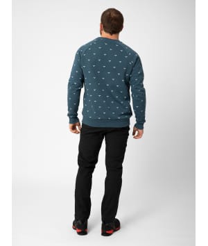 7812944 men women kuse grey melange printed cotton sweater