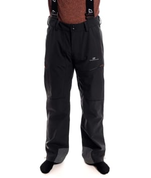 man wearing black 3 layer ski pants 4