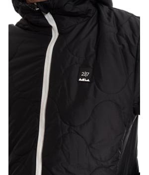 man wearing black light padded jacket 1