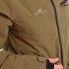 man wearing gold brown light padded ski jacket 2117