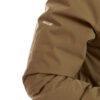 man wearing gold brown light padded ski jacket recco 1
