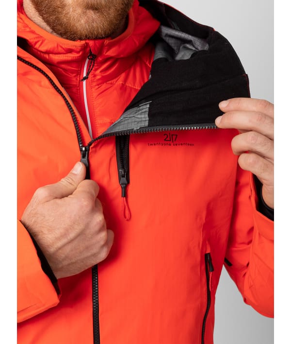 2117 7513929 men kuolpa 3 layer shell ski jacket red orange a