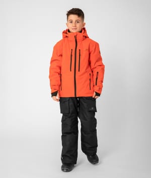 2117 7513932 junior child langas light padded ski jacket red orange a 1