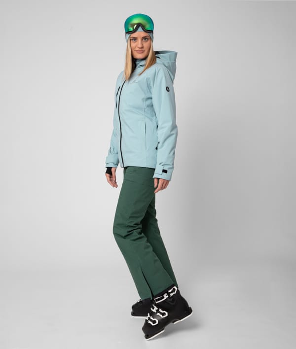 2117 7613922 7623922 women edum light padded ski jacket pants forest green ocean blue c