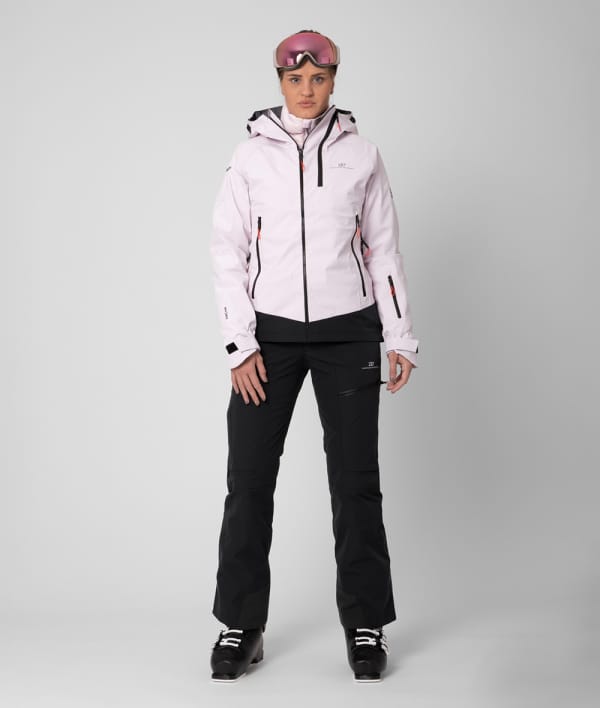 2117 7613929 7623929 women kuolpa 3 layer shell ski jacket pants black soft pink a 1