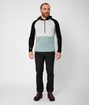 2117 7813934 men gasska merino wool hoodie half zip sweater black ocean blue color block light grey a