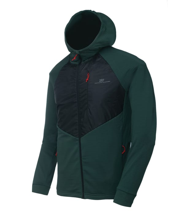 2117 7813935 men hammal square fleece jacket forest green front