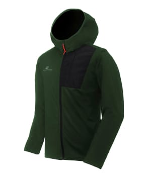 2117 7813937 boy child skoges powerstretch fleece hoodie jacket forest green