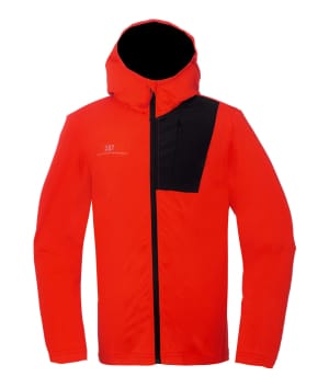 2117 7813937 boy child skoges powerstretch fleece hoodie jacket red orange a