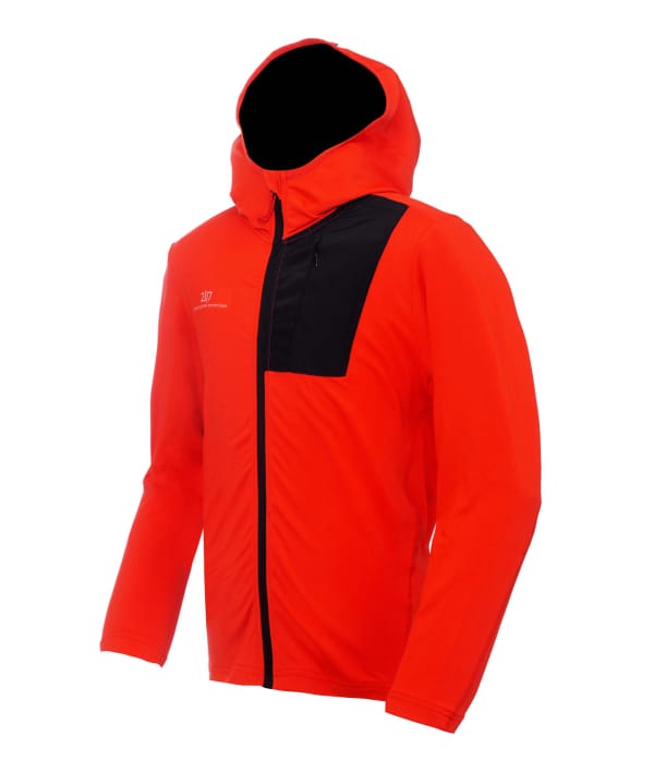2117 7813937 boy child skoges powerstretch fleece hoodie jacket red orange a