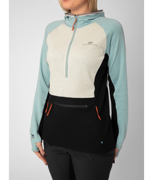2117 7913934 women gasska merino wool hoodie sweater ocean blue a