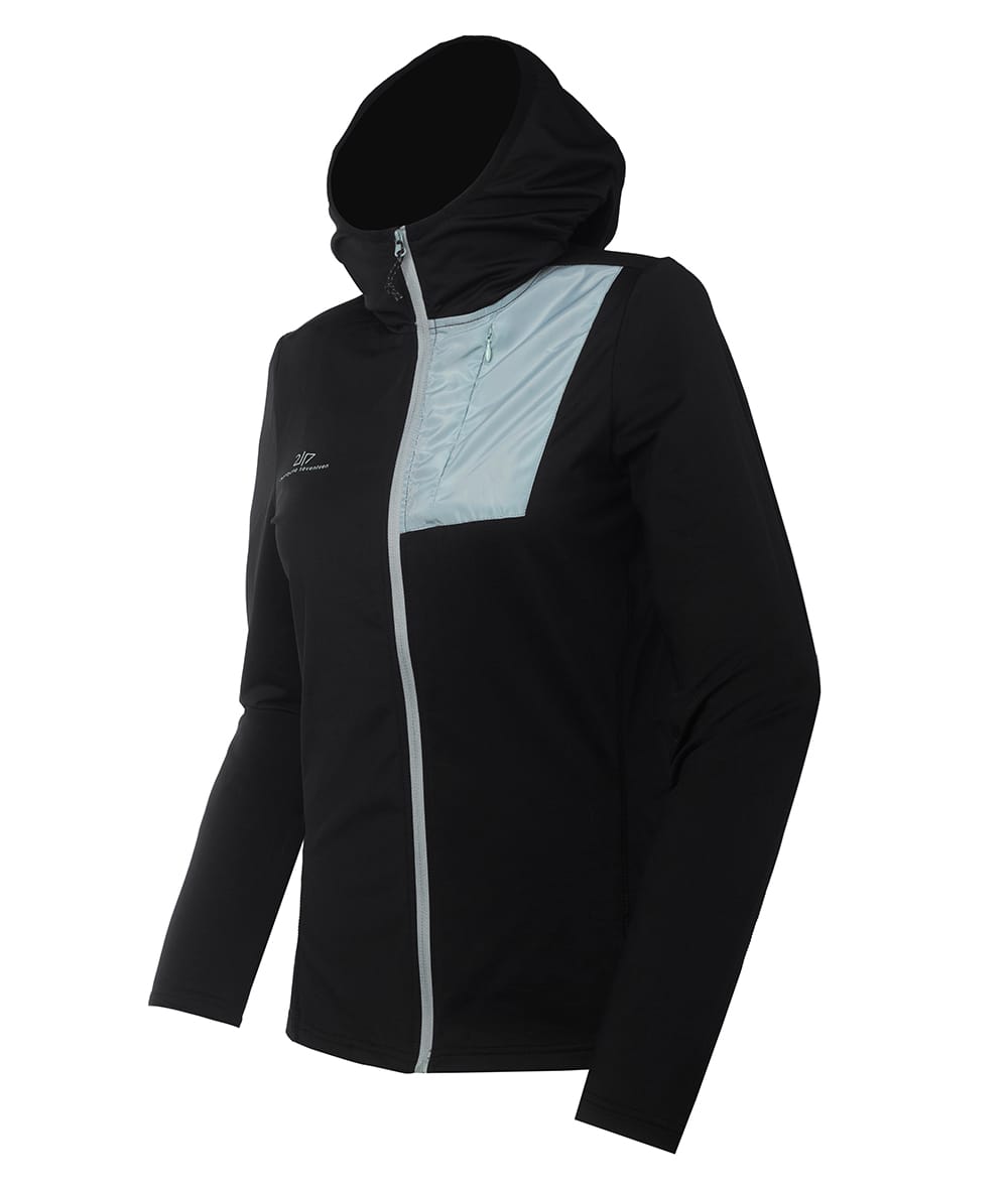 7913936 women skoges powerstretch fleece hoodie jacket black b