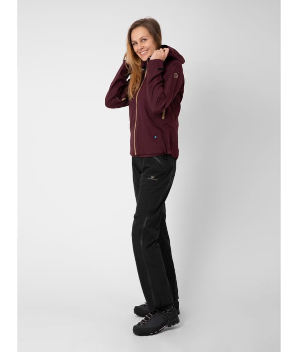 2117 7614901 women skogmo 3 layer rain jacket forest green front