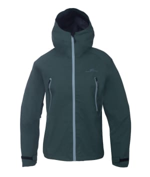 2117 7614901 women skogmo 3 layer rain jacket forest green front