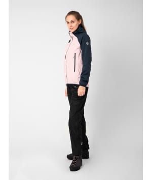 2117 7614907 women klacken 2,5 layer rain jacket black front