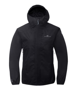 2117 7614907 women klacken 2,5 layer rain jacket black front