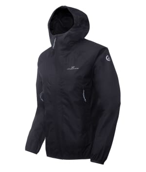 2117 7614907 women klacken 2,5 layer rain jacket black front