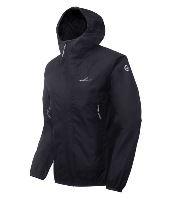 2117 7614907 women klacken 2,5 layer rain jacket black front