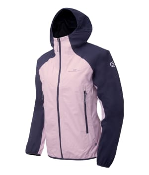 2117 7614907 women klacken 2,5 layer rain jacket soft pink front