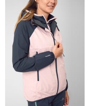 2117 7614907 women klacken 2,5 layer rain jacket black front